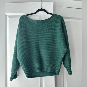 wide scoop neck cozy sweater